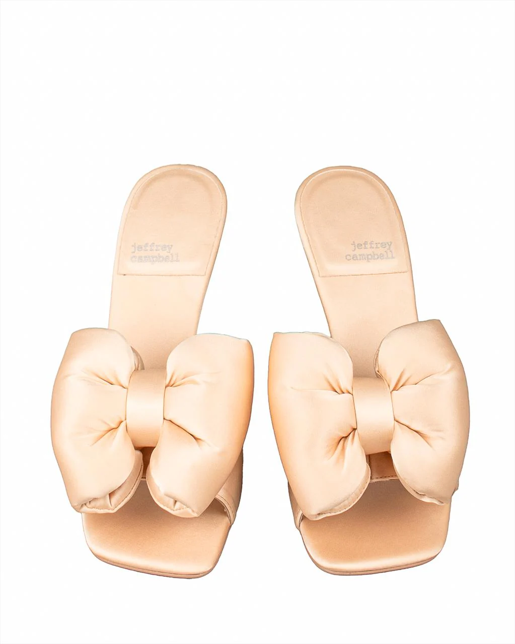 Jeffrey Campbell Deedee Hi Big Bow Mule Heels in Beige - Image 6