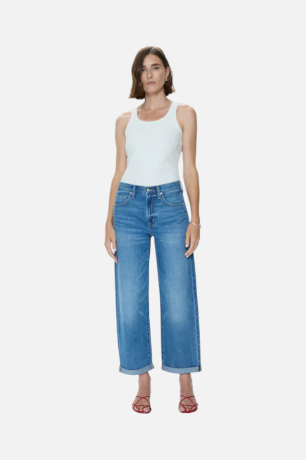 Pistola Donny Rolled Hem Boyfriend Jean in Heartfelt