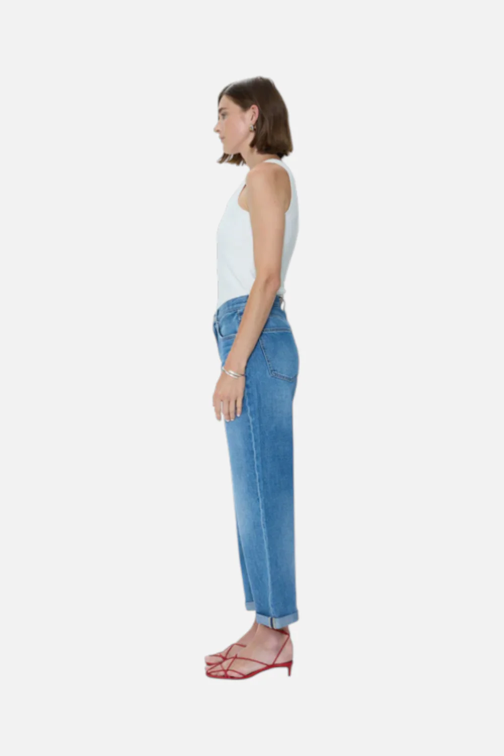 Pistola Donny Rolled Hem Boyfriend Jean in Heartfelt - Image 2