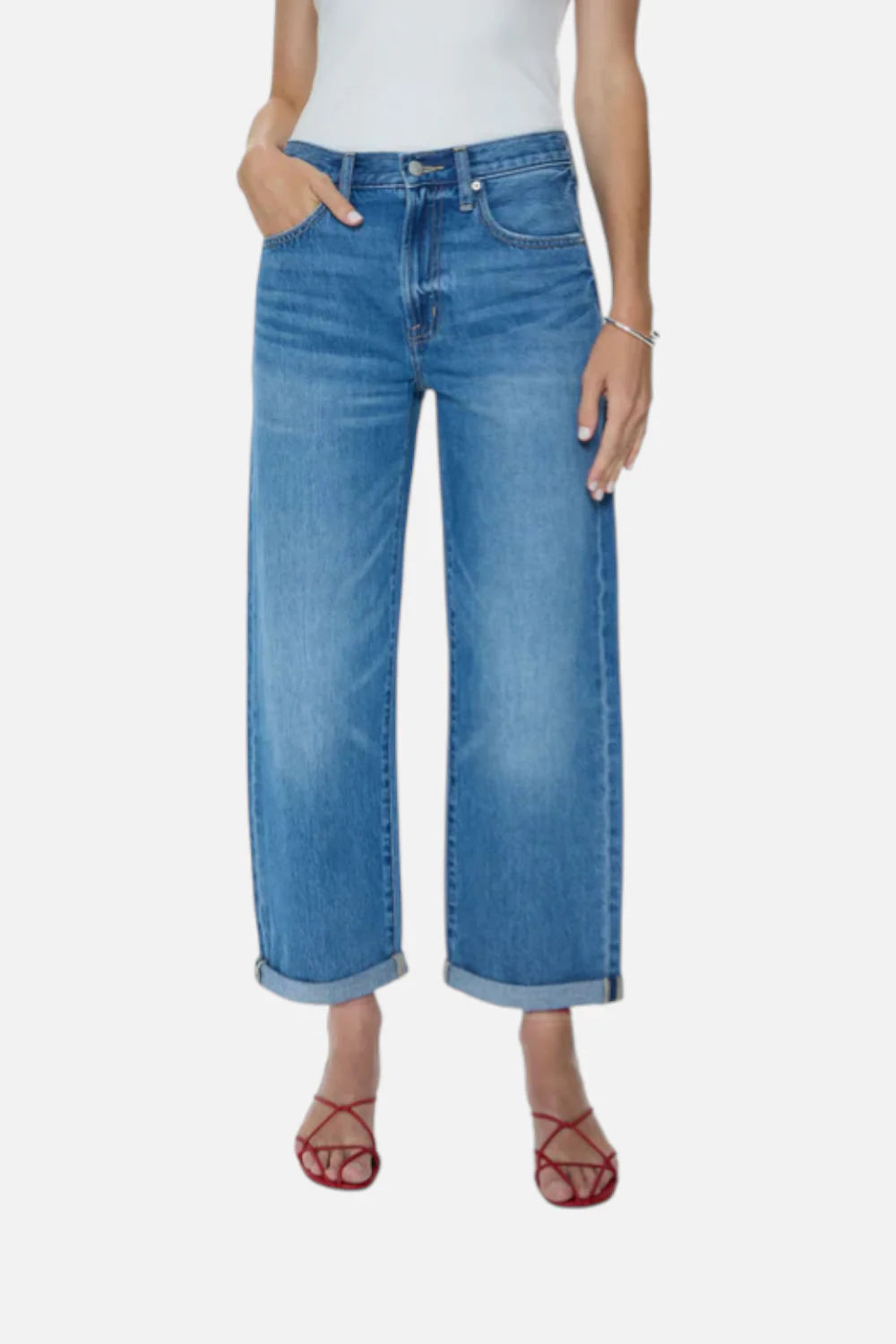Pistola Donny Rolled Hem Boyfriend Jean in Heartfelt - Image 4