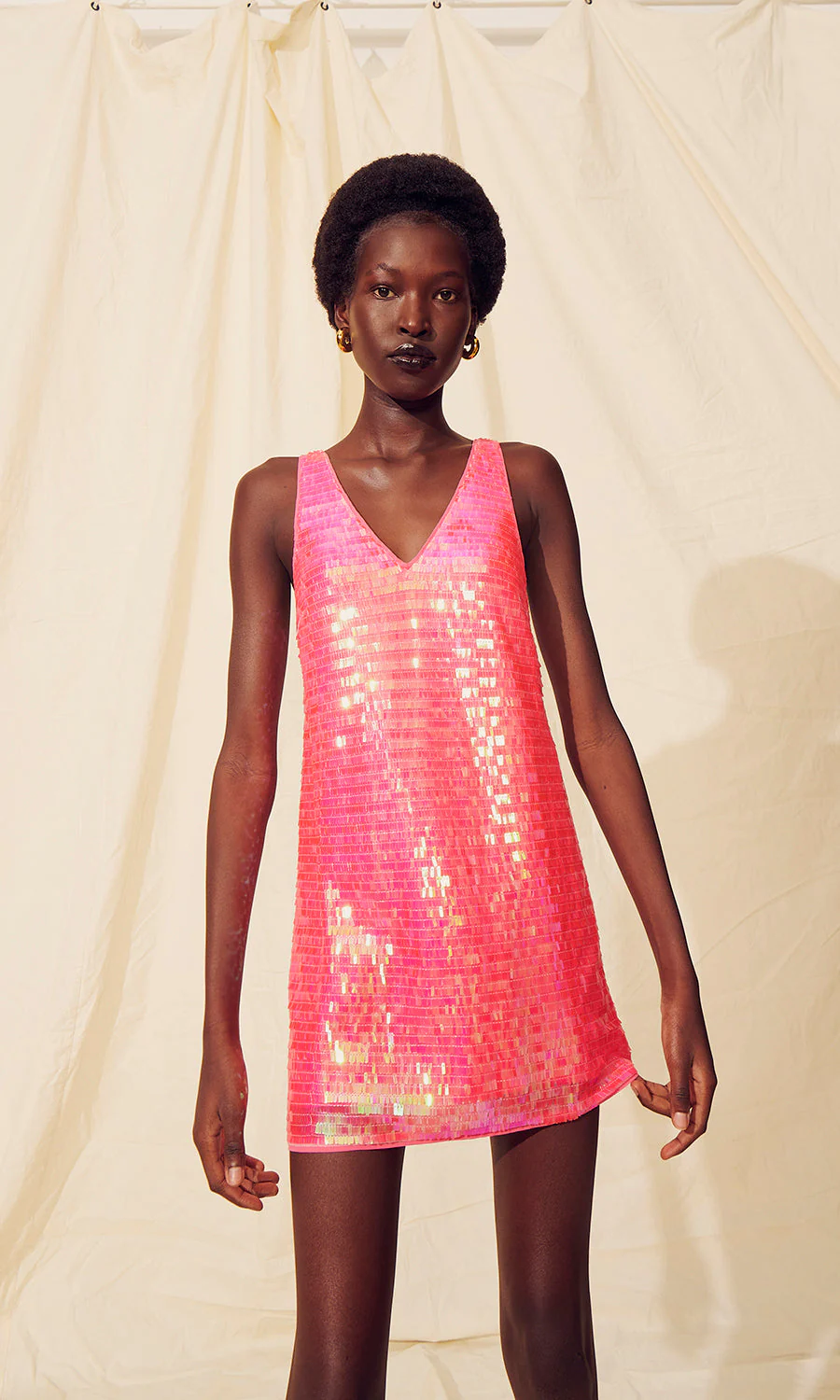 Saylor Dorah Mini Dress in Fringe Sequin - Image 2