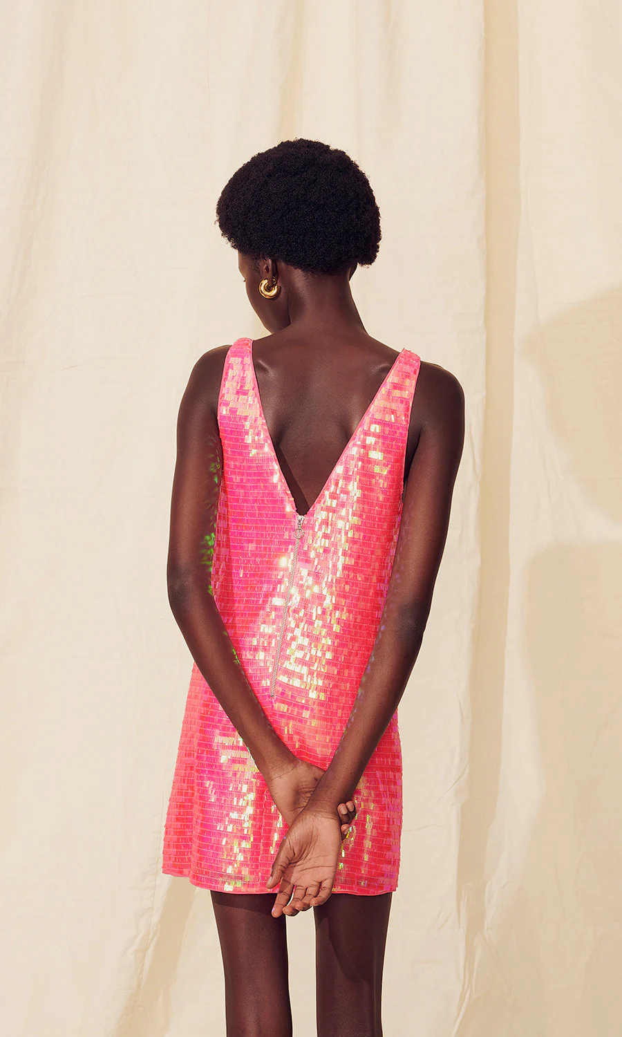 Saylor Dorah Mini Dress in Fringe Sequin - Image 3