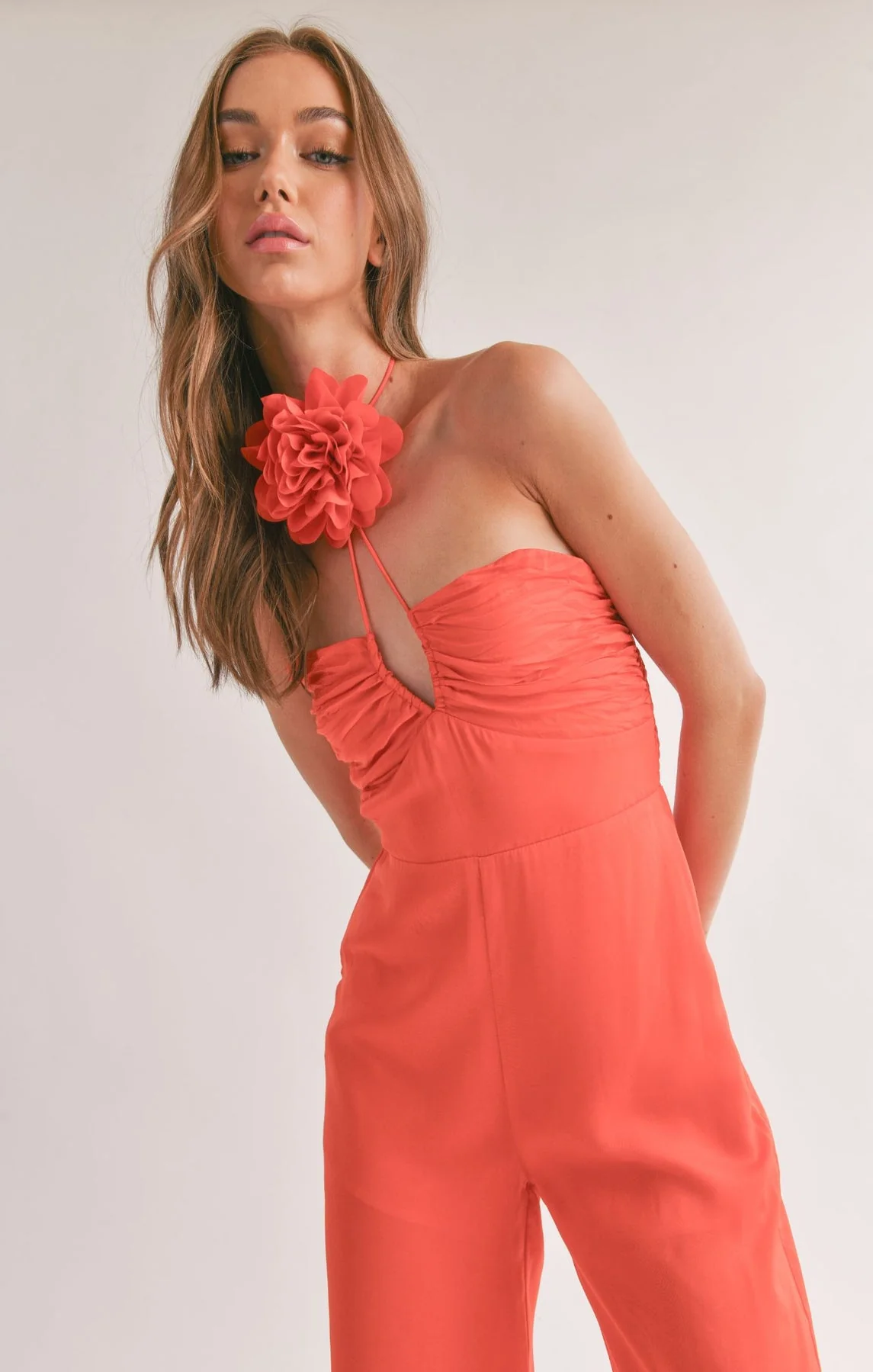 Sage The Label Dream Skies Flower Halter Jumpsuit - Image 3
