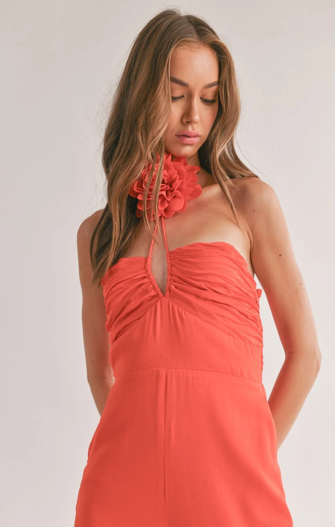 Sage The Label Dream Skies Flower Halter Jumpsuit - Image 4