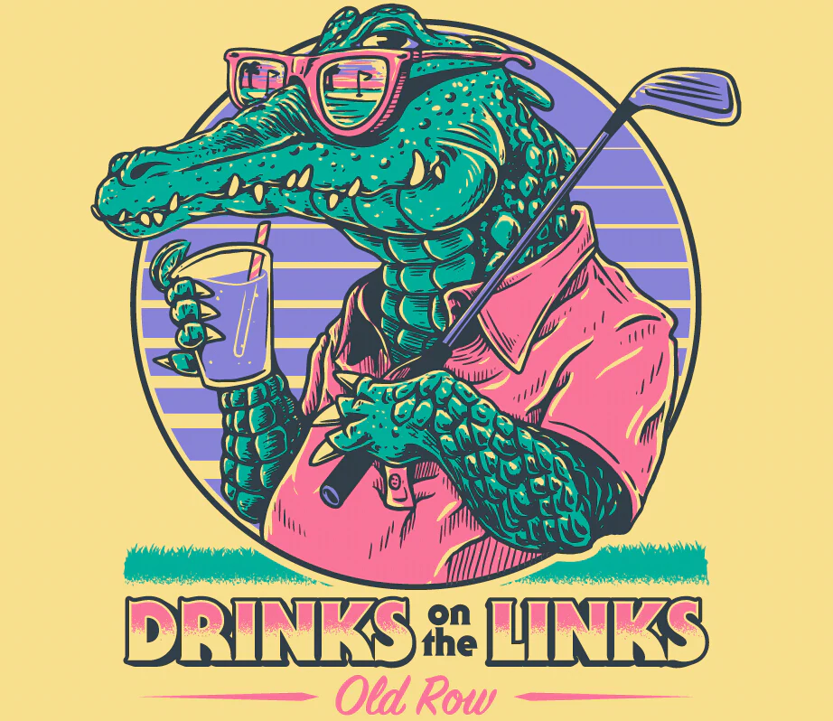 Old Row Drinks On The Links Pocket Tee - Image 4