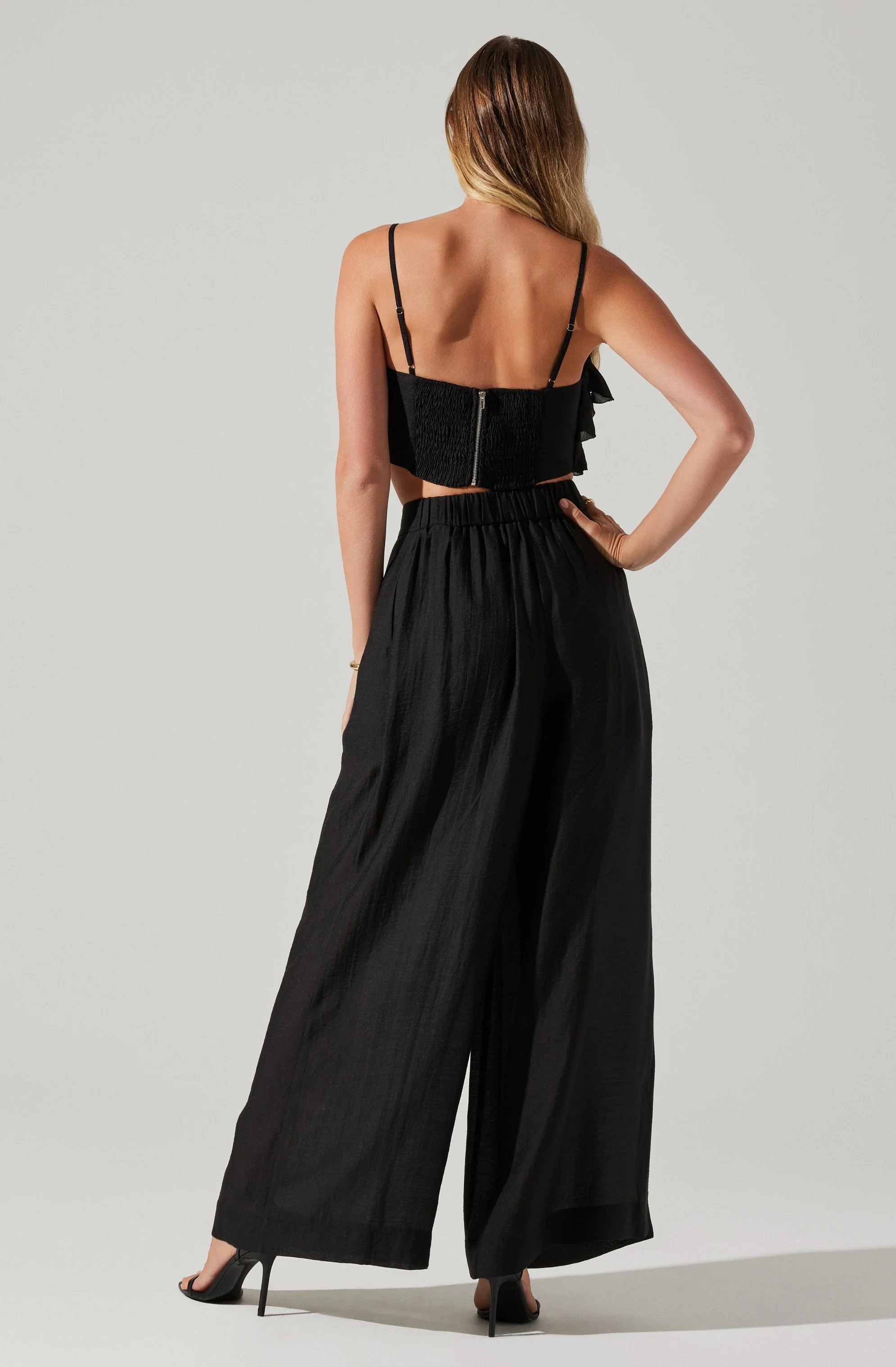 ASTR The Label Elyana Wide Leg Pants in Black - Image 5