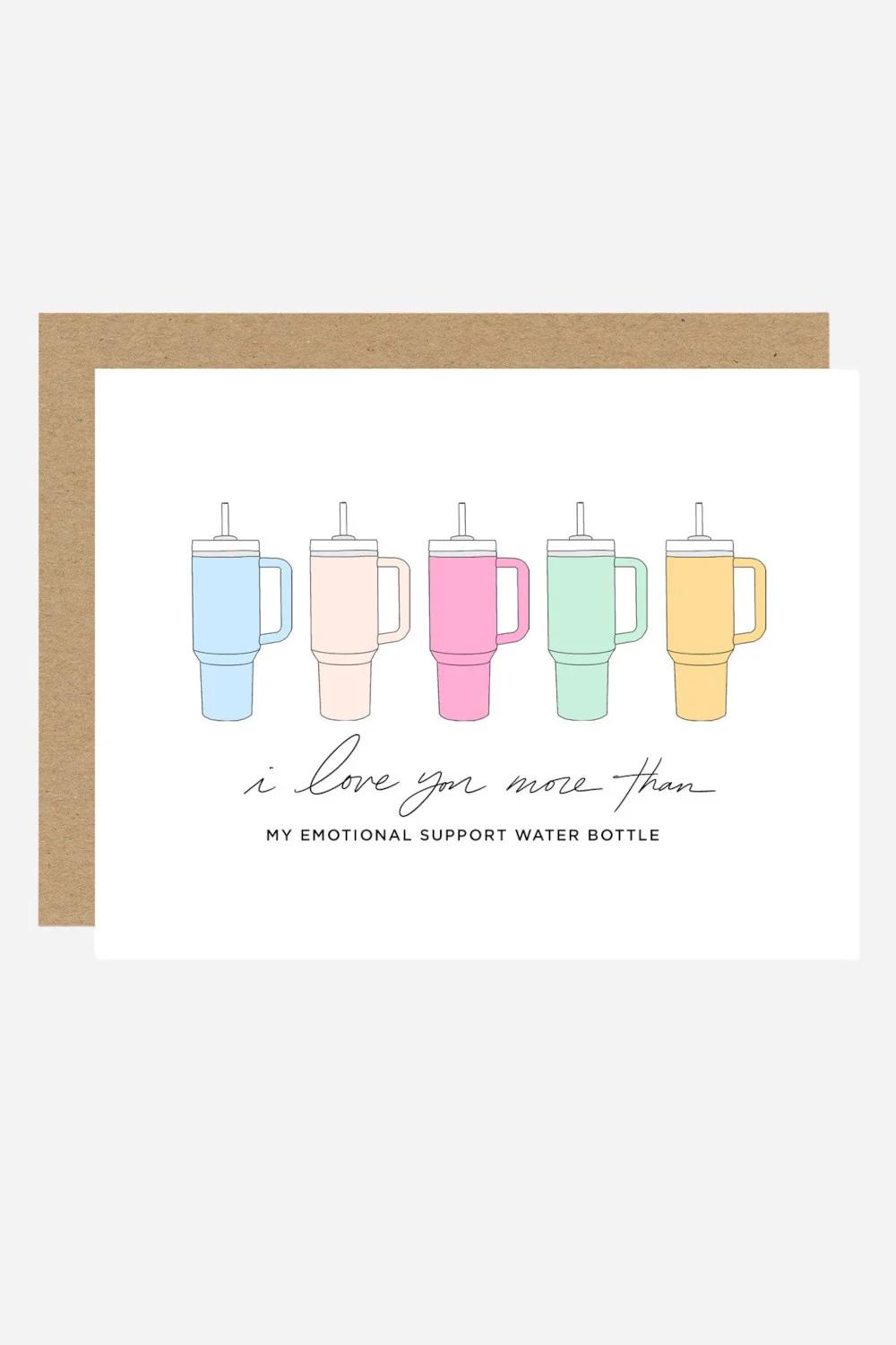 Support Water Bottle Card