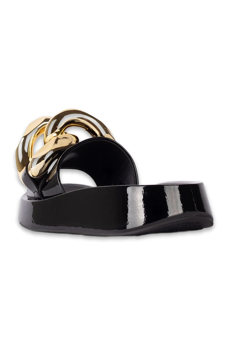 Jeffrey Campbell Epirus Platform Sandal in Black Patent Gold - Image 3