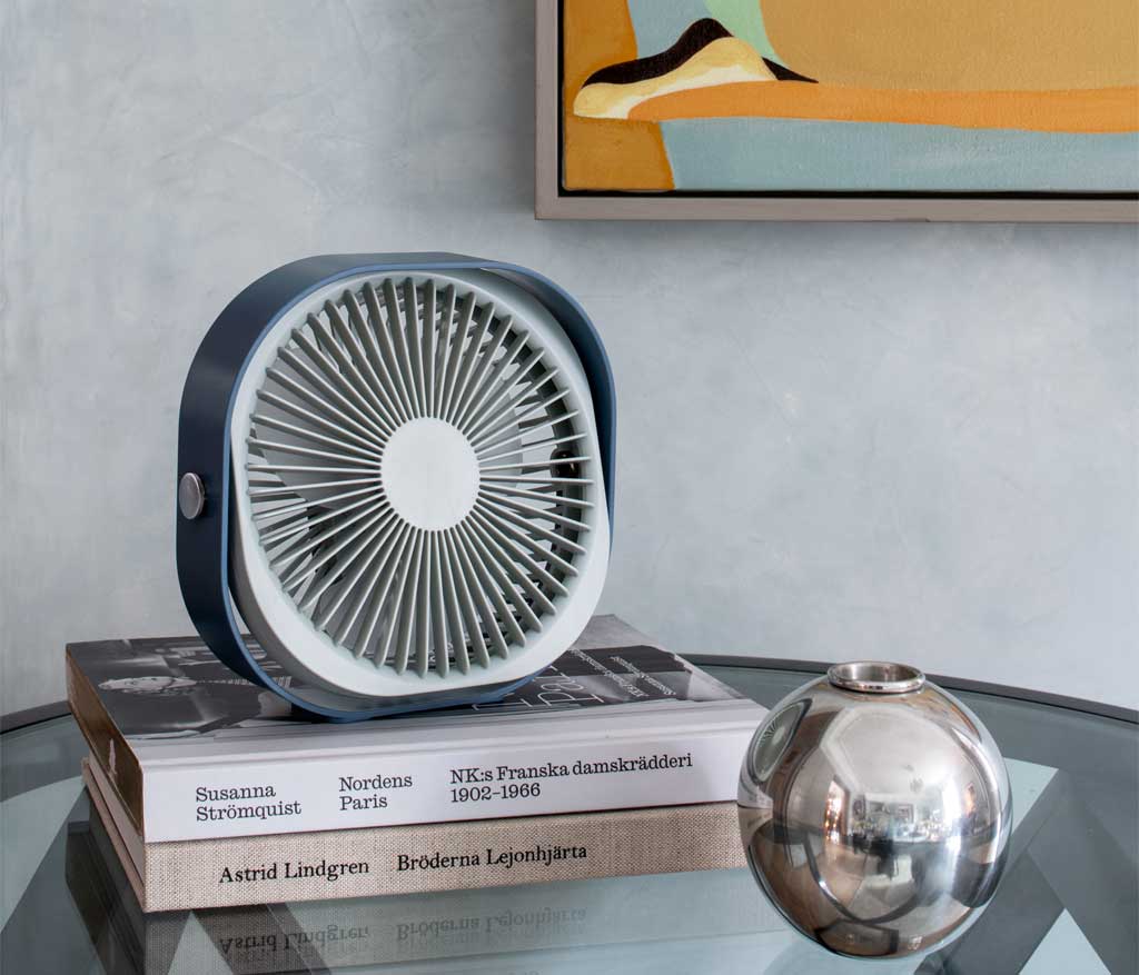 Printworks Fantastic Portable Fan in Petroleum - Image 3