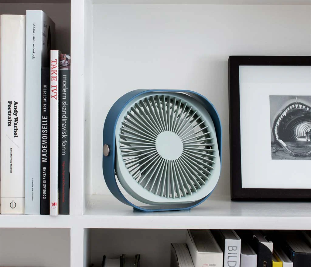 Printworks Fantastic Portable Fan in Petroleum - Image 4