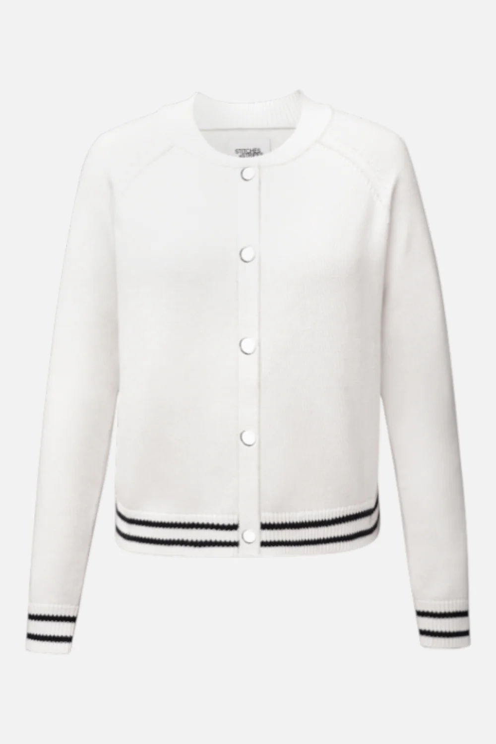 Stitches + Stripes Fielder Jacket in Chalk Combo