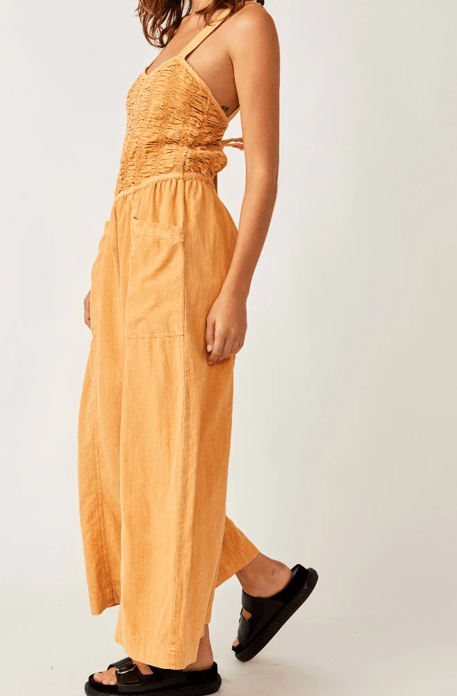 Free People Forever And Always Ruched One-Piece in Melo Pearl - Image 4