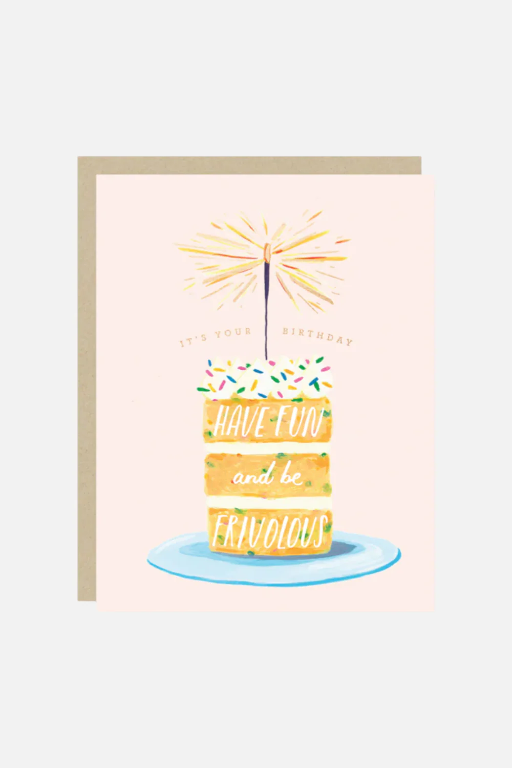 Fun And Frivolous Sparkler Cake Birthday Card