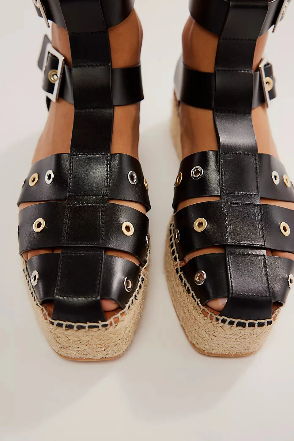 Free People Shoes Gable Gladiator Espadrilles in Black - Image 2