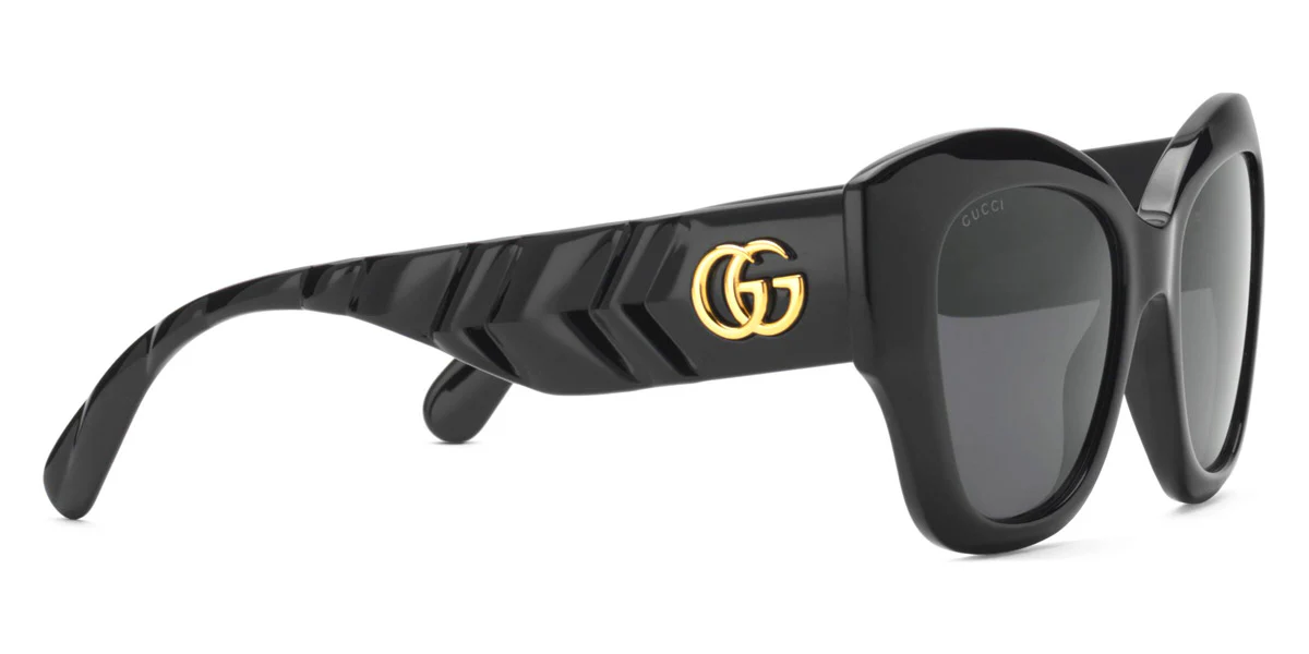 Gucci Black Round Sunglasses with Gray lenses (GG0808S 001 53) - Image 3