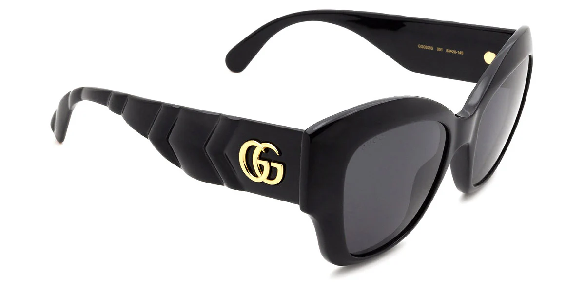 Gucci Black Round Sunglasses with Gray lenses (GG0808S 001 53) - Image 4