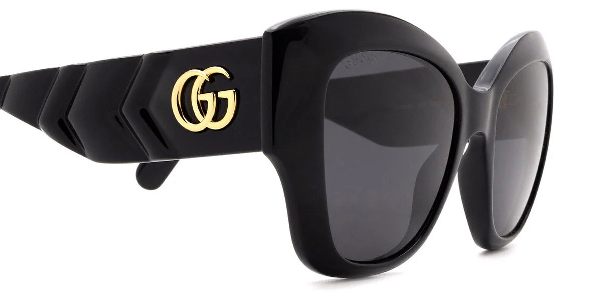 Gucci Black Round Sunglasses with Gray lenses (GG0808S 001 53) - Image 5