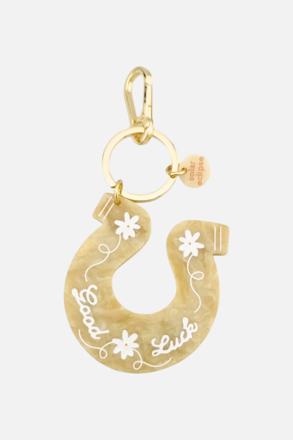 Solar Eclipse Good Luck Horseshoe Keychain