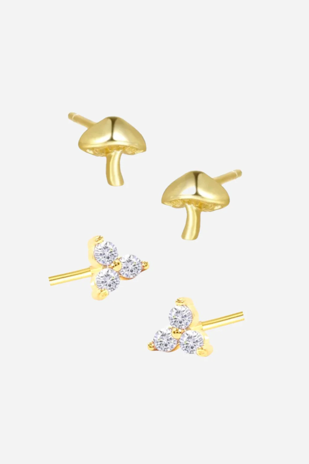 Farrah B Happy Camper Mushroom Stud Earrings Set