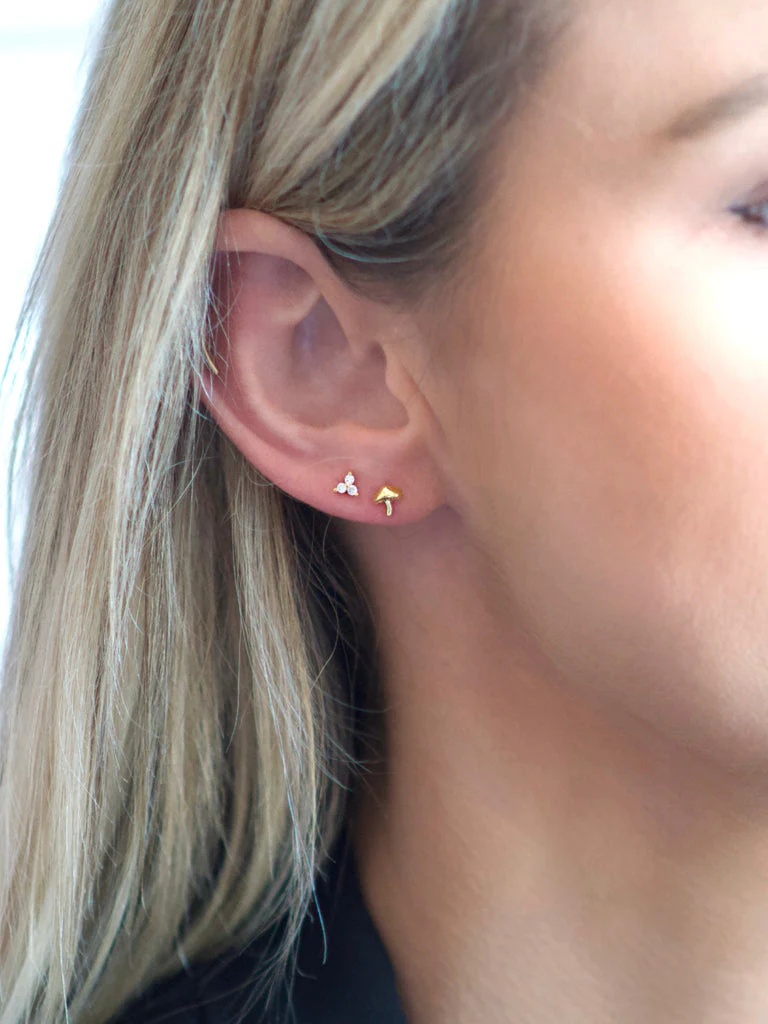 Farrah B Happy Camper Mushroom Stud Earrings Set - Image 2
