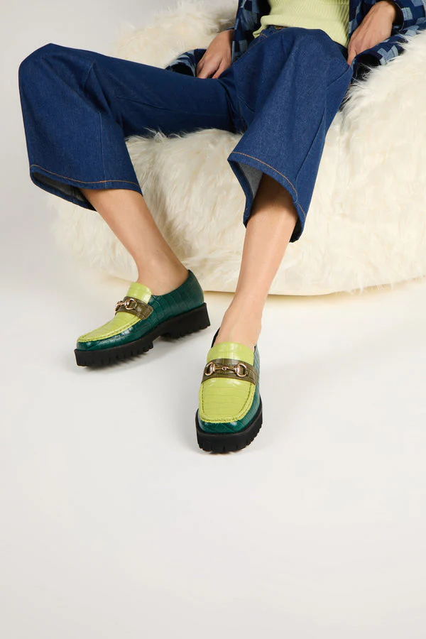Intentionally Blank Hk2 Lug Sole Loafer in Forest Floor Combo - Image 2