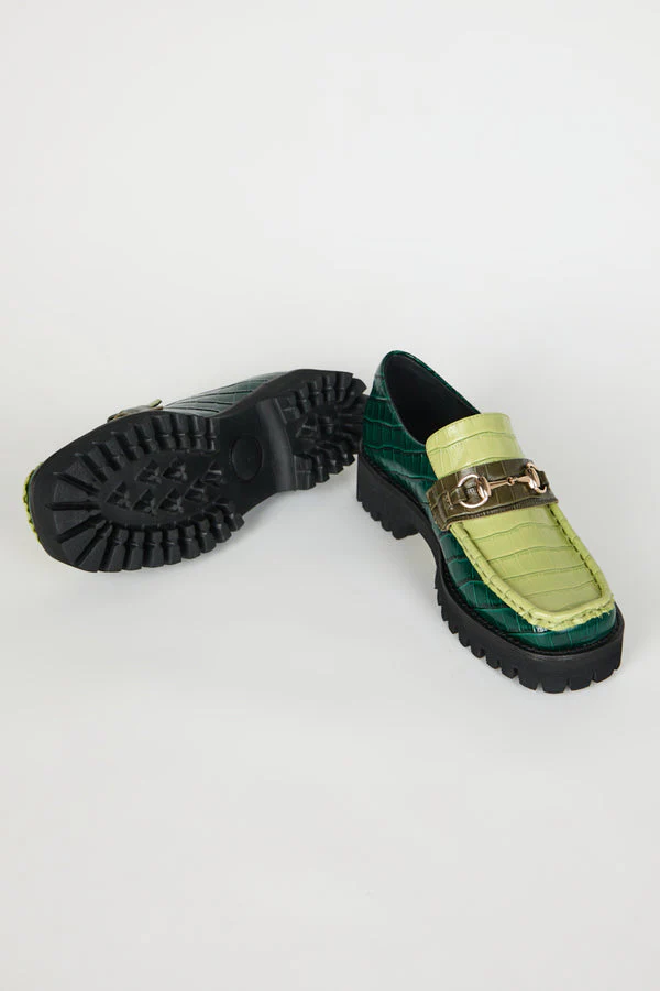 Intentionally Blank Hk2 Lug Sole Loafer in Forest Floor Combo - Image 3