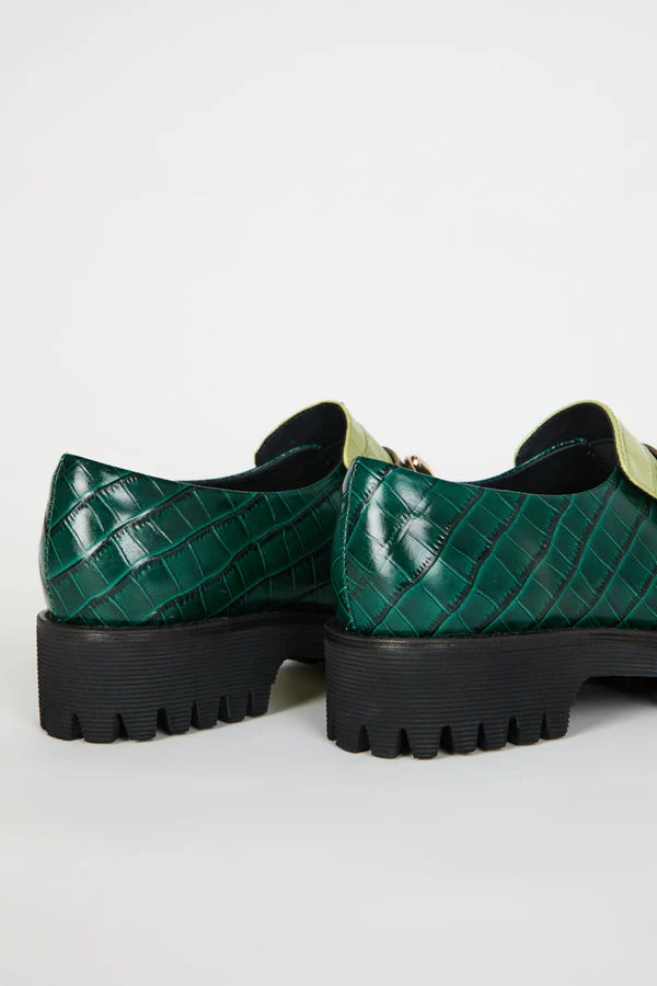 Intentionally Blank Hk2 Lug Sole Loafer in Forest Floor Combo - Image 5