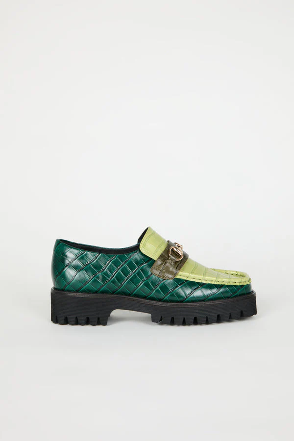 Intentionally Blank Hk2 Lug Sole Loafer in Forest Floor Combo - Image 6