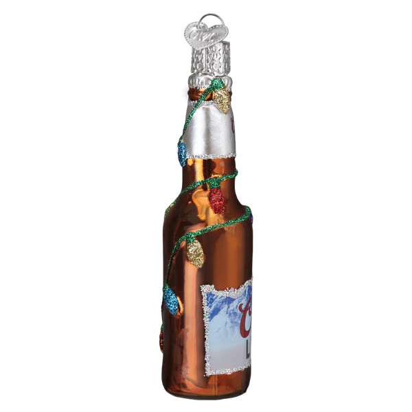 Old World Christmas Holiday Coors Light Bottle Ornament - Image 3