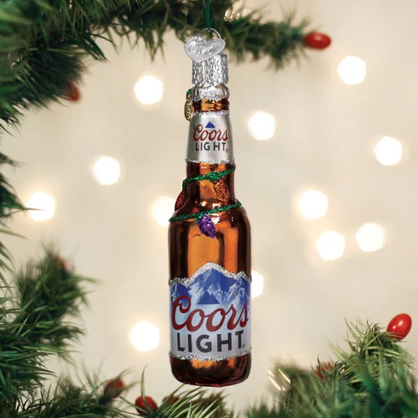 Old World Christmas Holiday Coors Light Bottle Ornament - Image 4