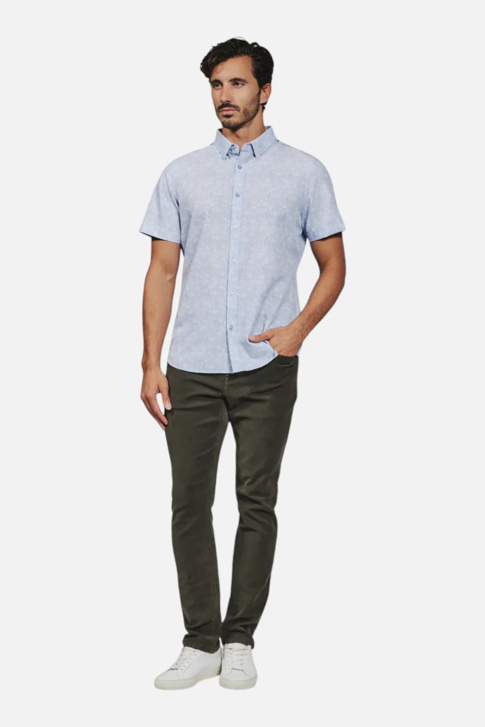 7 Diamonds Men's Hollis Short Sleeve in Light Blue