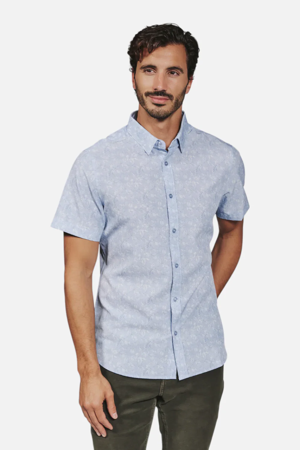 7 Diamonds Men's Hollis Short Sleeve in Light Blue - Image 2