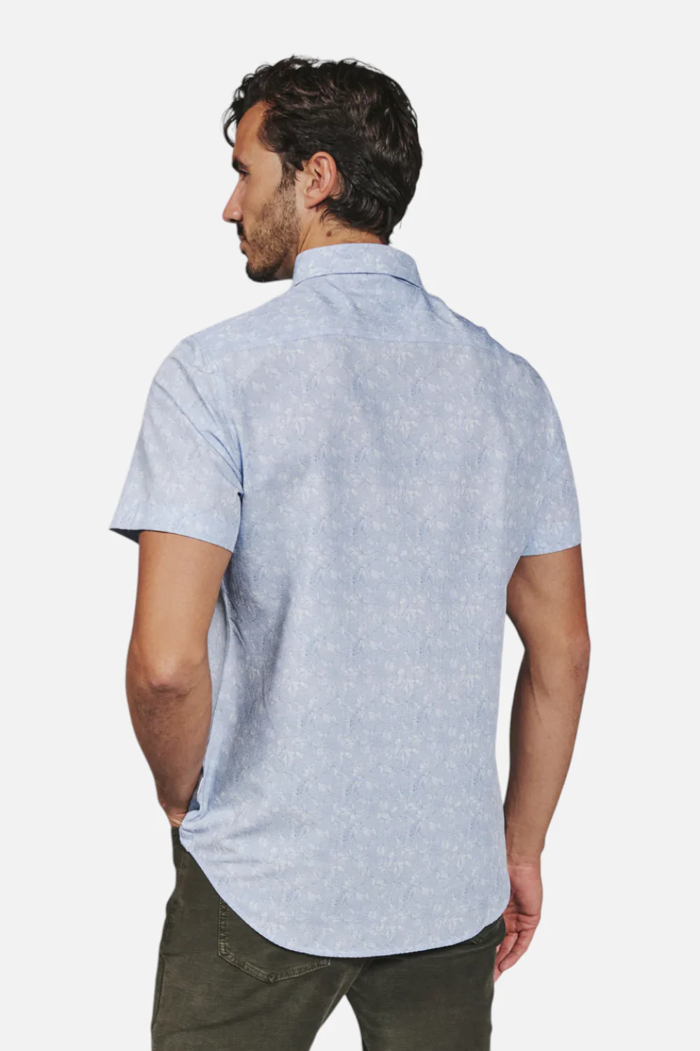 7 Diamonds Men's Hollis Short Sleeve in Light Blue - Image 4