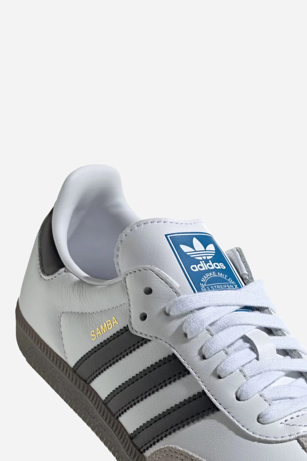 Adidas Samba OG Shoes in Cloud White / Core Black / Gum - Image 8