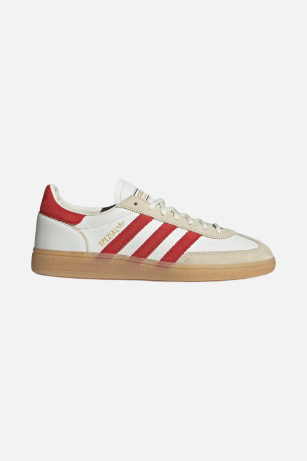 Adidas Men's Handball Spezial Sneaker in White & Better Scarlet
