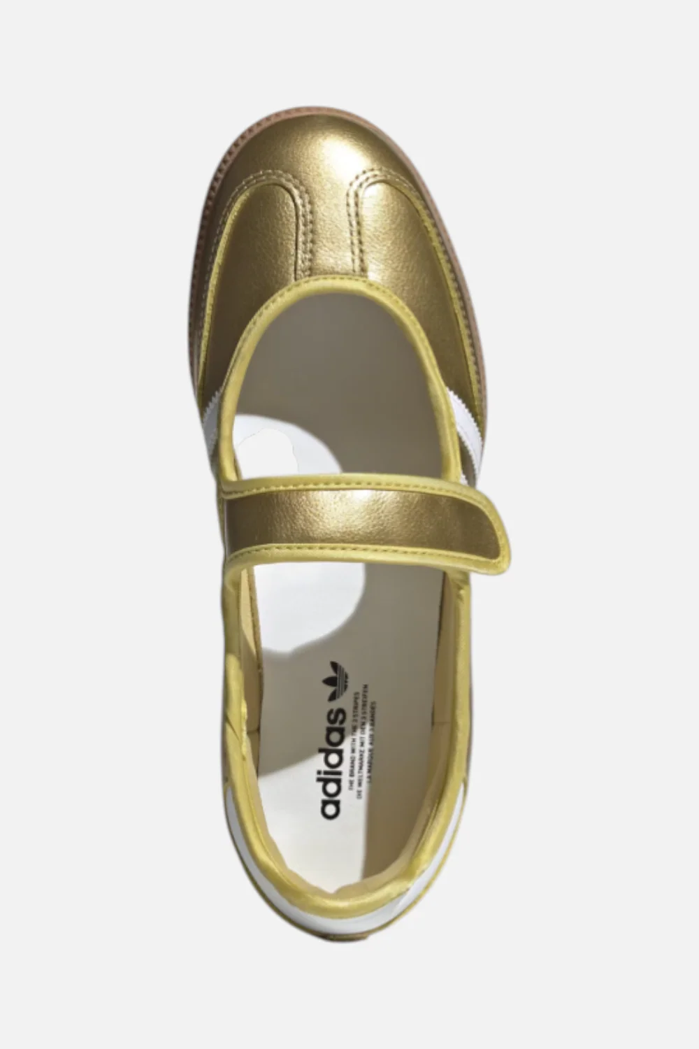 Adidas Women's Samba Jane Flat in Gold Metallic & White - Image 2