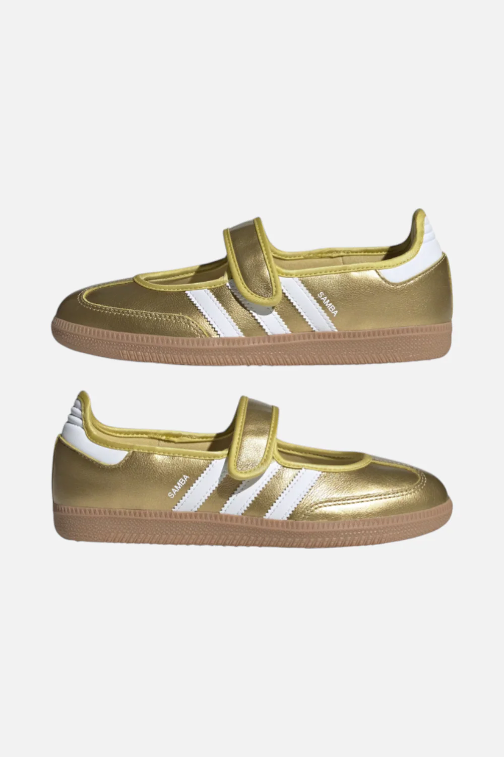 Adidas Women's Samba Jane Flat in Gold Metallic & White - Image 5