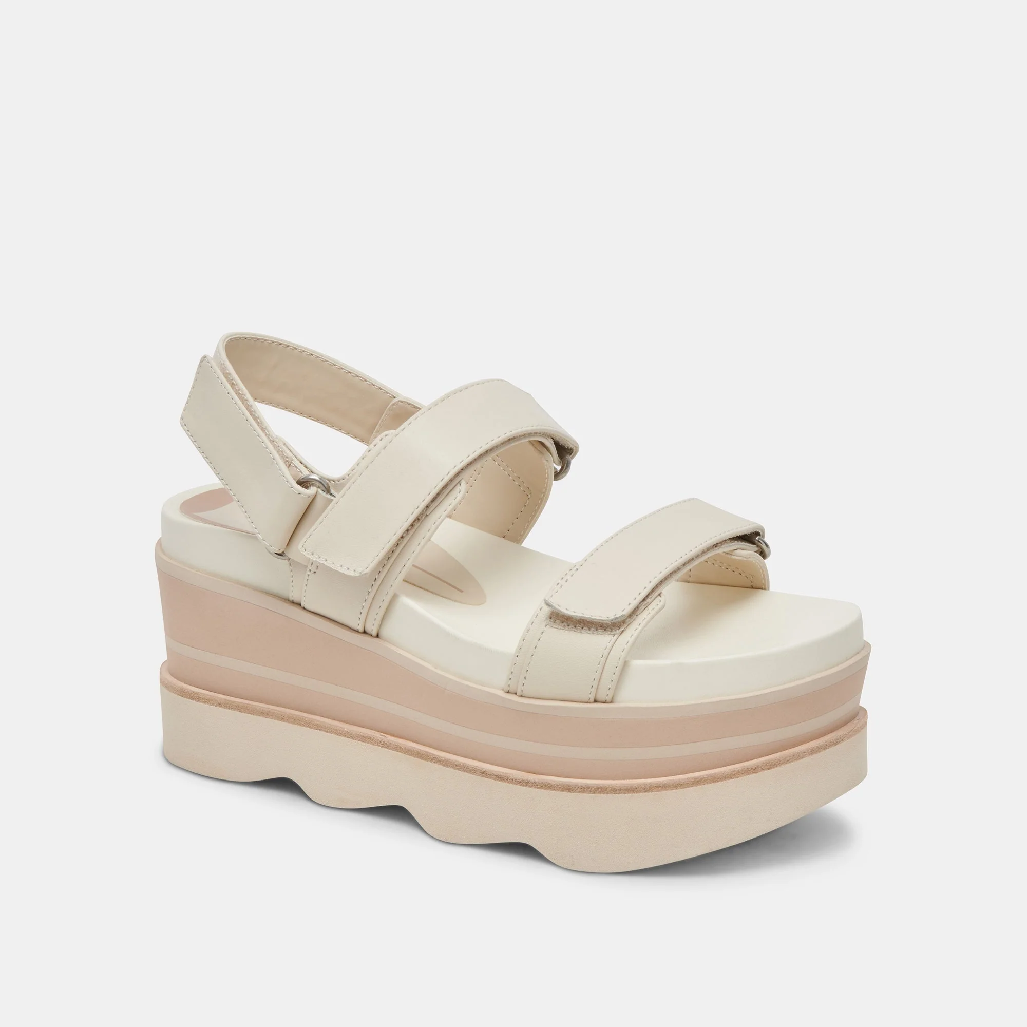 Dolce Vita Izak Sandals in Ivory Leather - Image 2