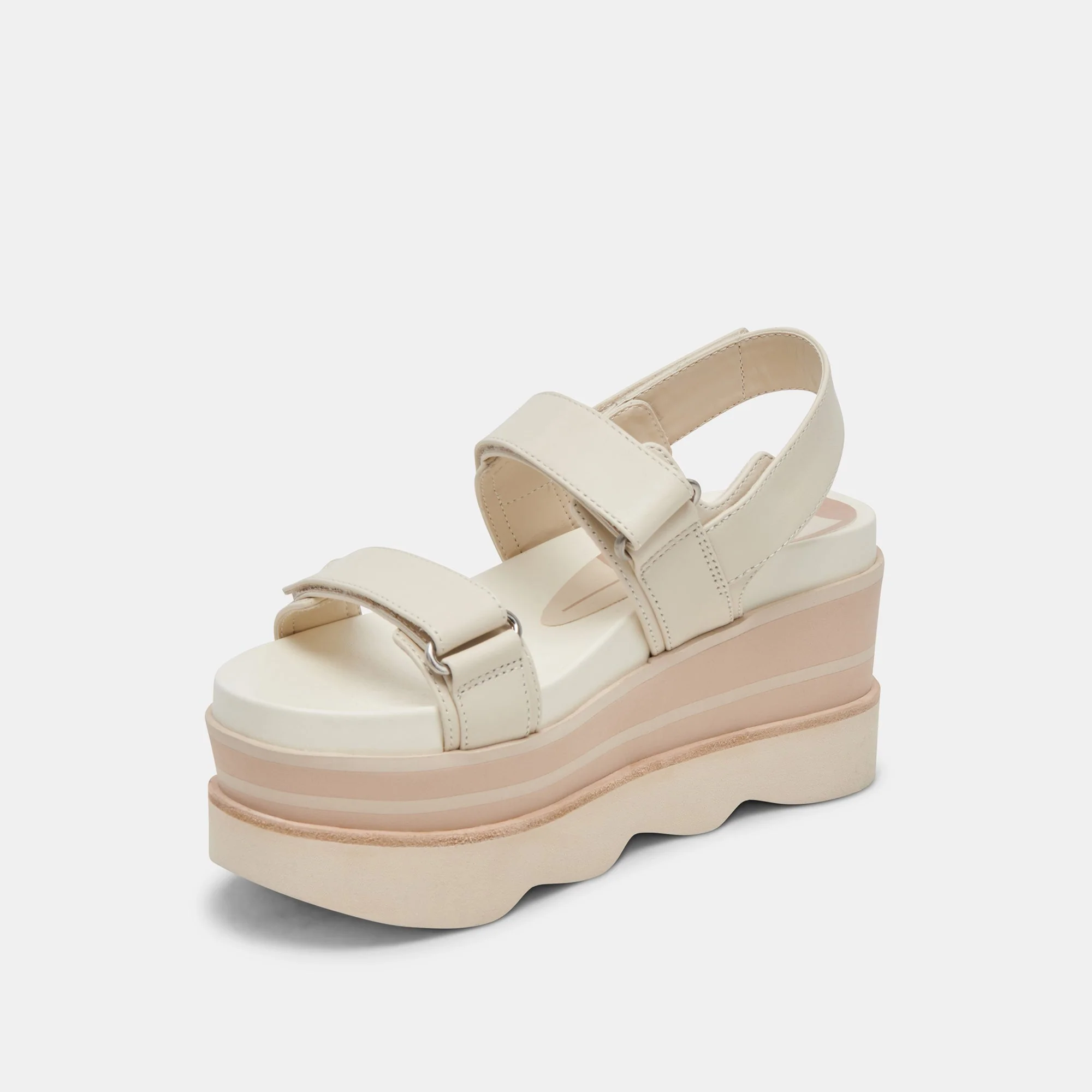 Dolce Vita Izak Sandals in Ivory Leather - Image 4