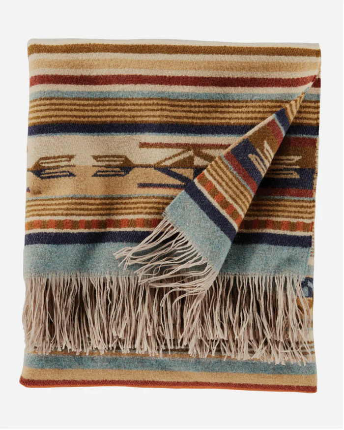 Pendleton Woolen Mills Jacquard Fringed Throw in Chimayo Harvest - Image 2