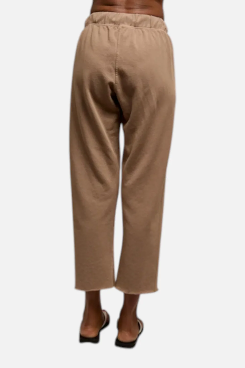 Perfect White Tee Jamaica Beach Fleece Capri Pant in Mocha - Image 4