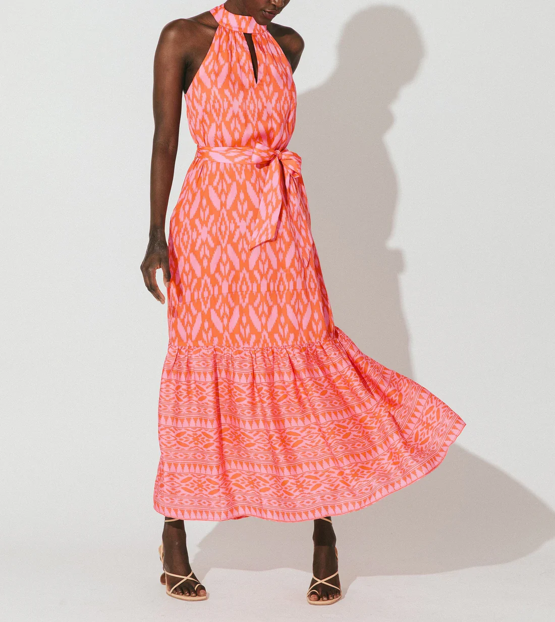 Cleobella Janice Ankle Dress in Jaipur Ikat Print - Image 2