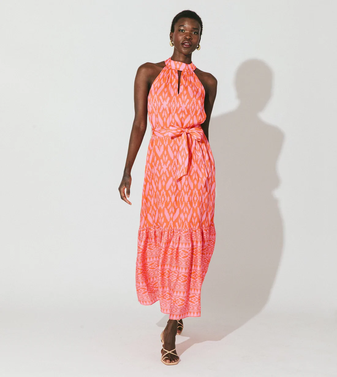 Cleobella Janice Ankle Dress in Jaipur Ikat Print - Image 3