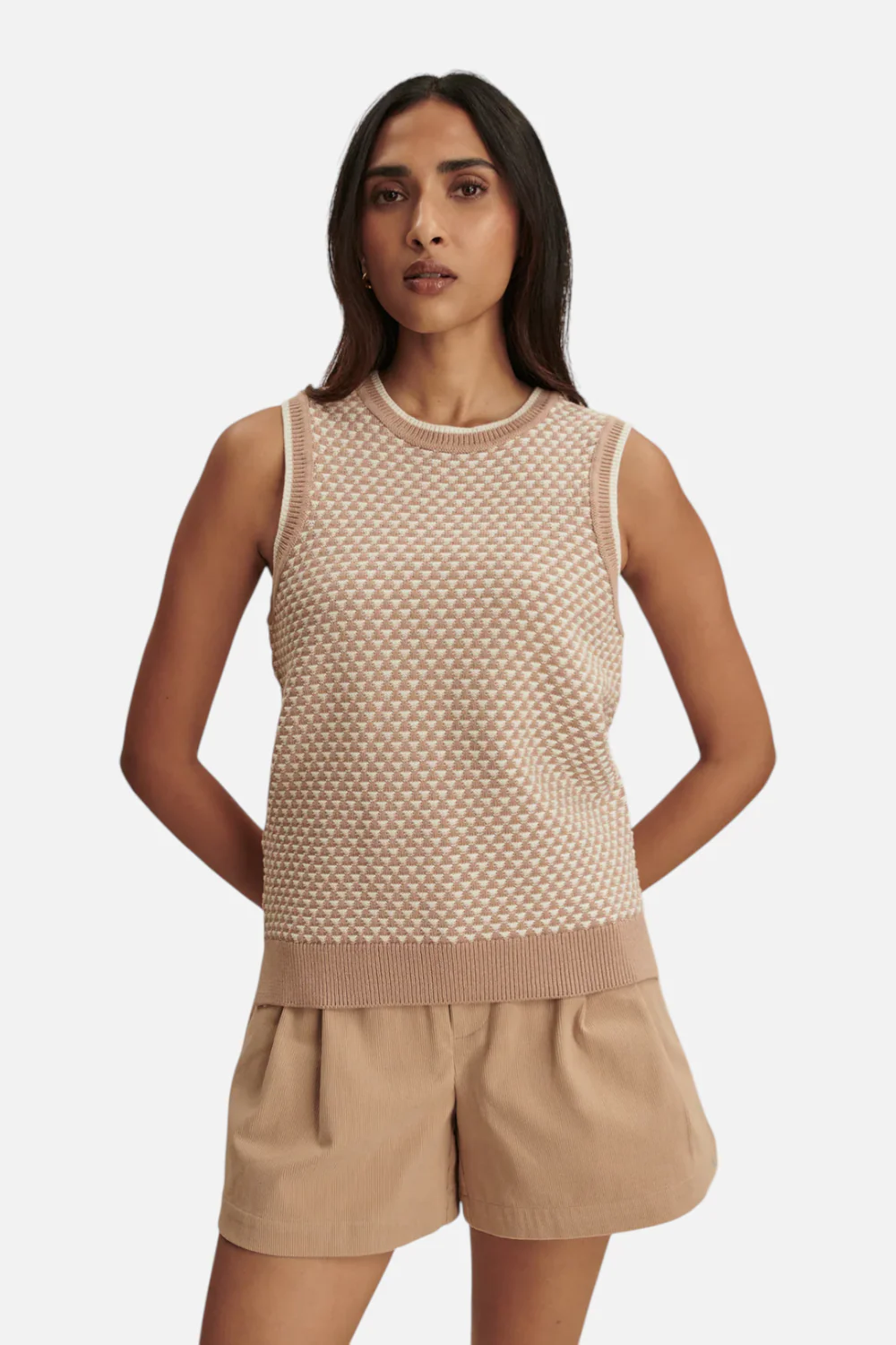 Varley Women's Jenson Knit Tank in Light Taupe - Image 2