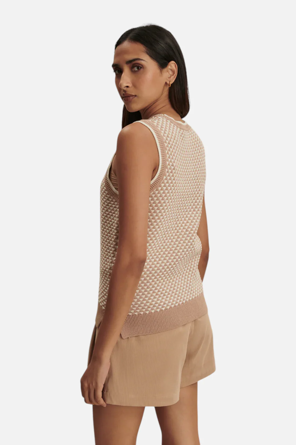 Varley Women's Jenson Knit Tank in Light Taupe - Image 3