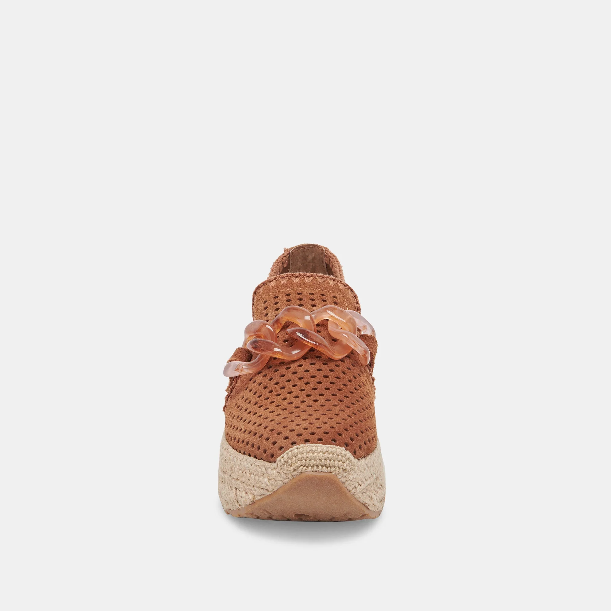 Dolce Vita Jhenee Espadrille Sneakers in Pecan Perforated Suede - Image 6