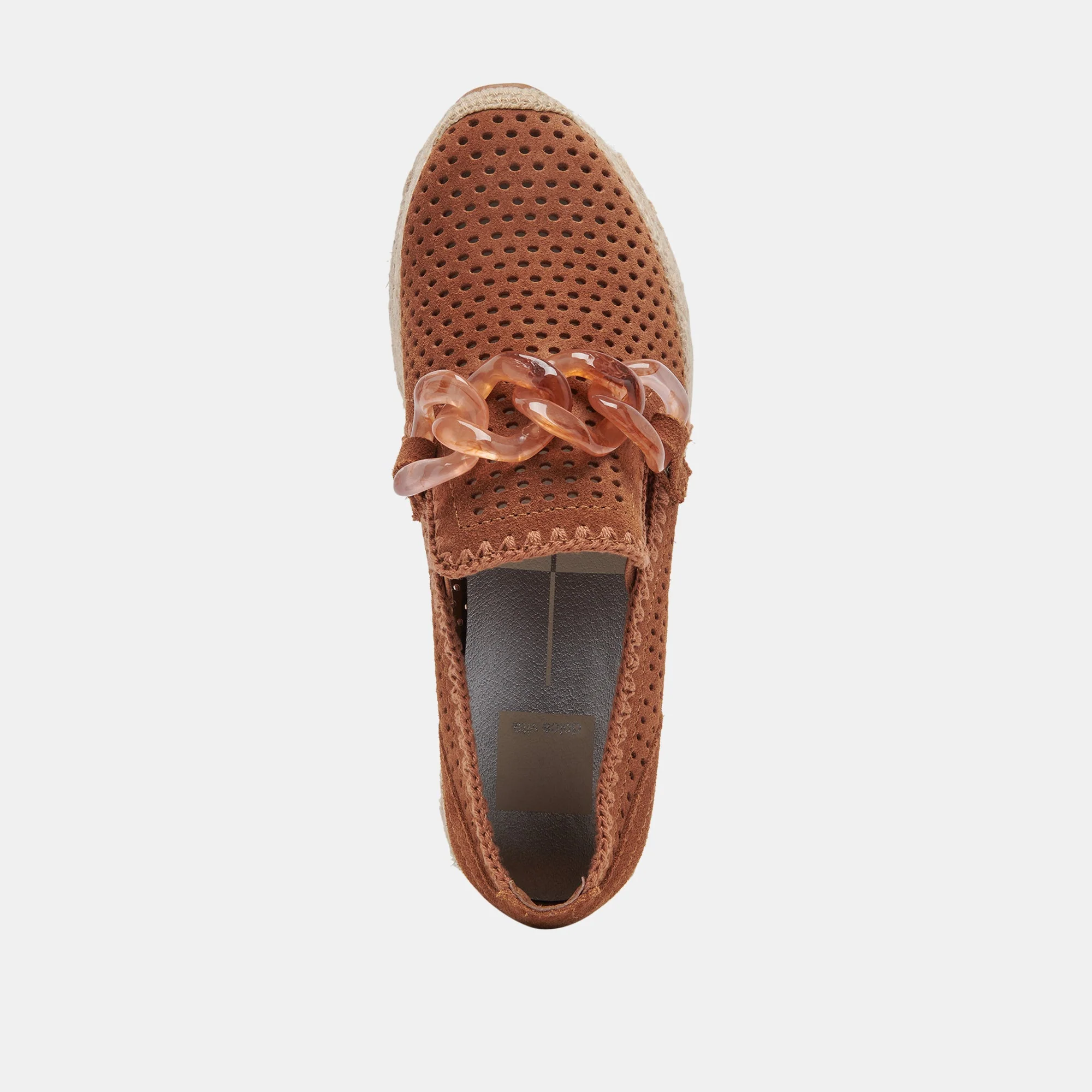 Dolce Vita Jhenee Espadrille Sneakers in Pecan Perforated Suede - Image 8