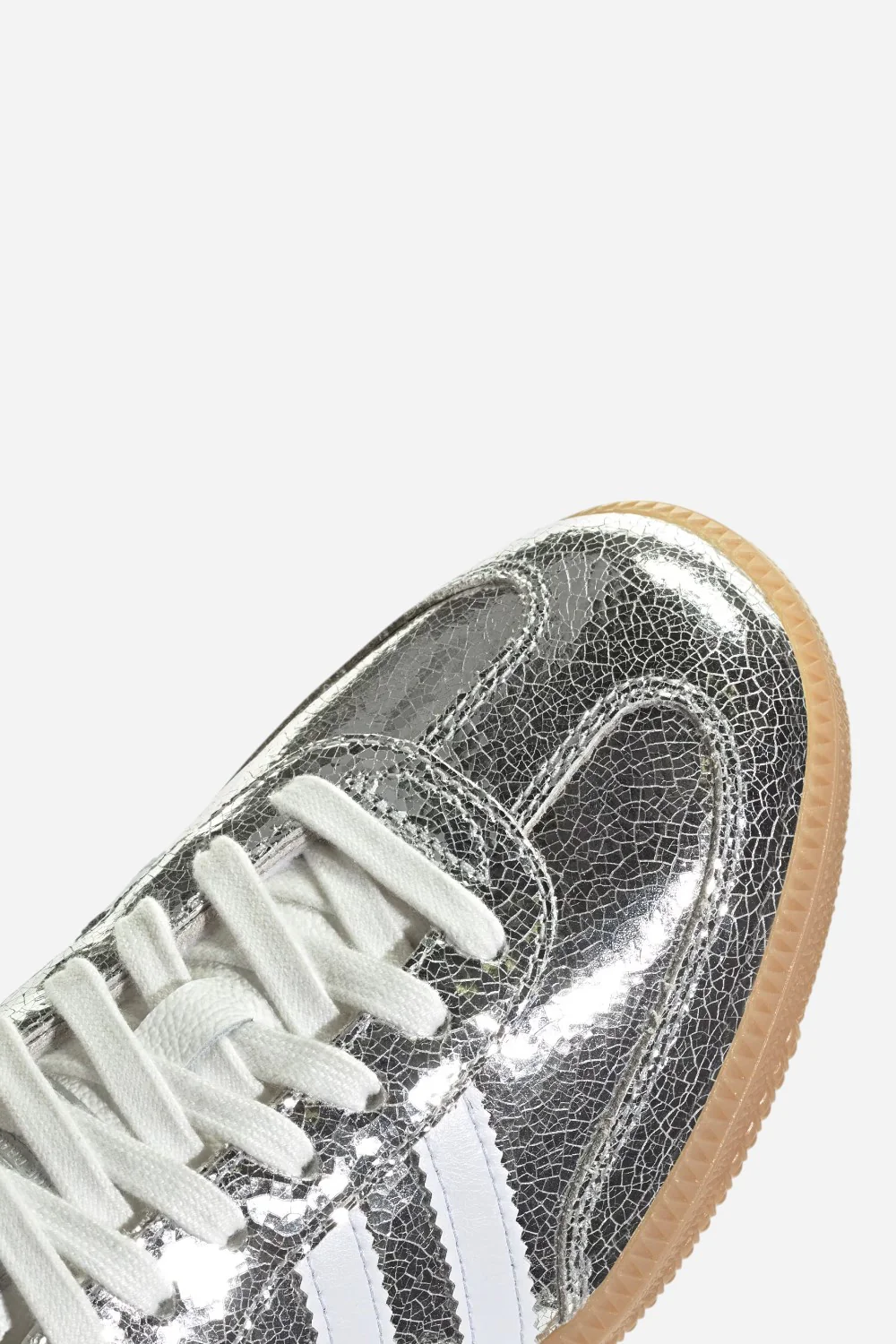 Adidas Samba OG Shoes in Silver Metallic / Cloud White / Core White - Image 8