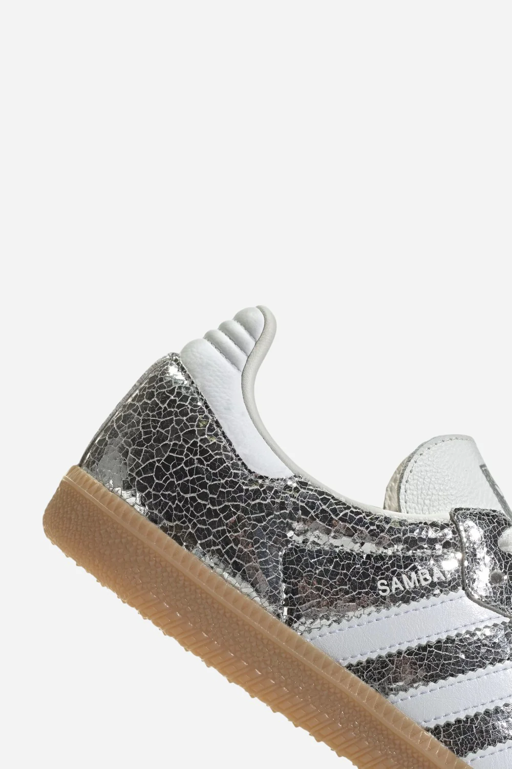 Adidas Samba OG Shoes in Silver Metallic / Cloud White / Core White - Image 9