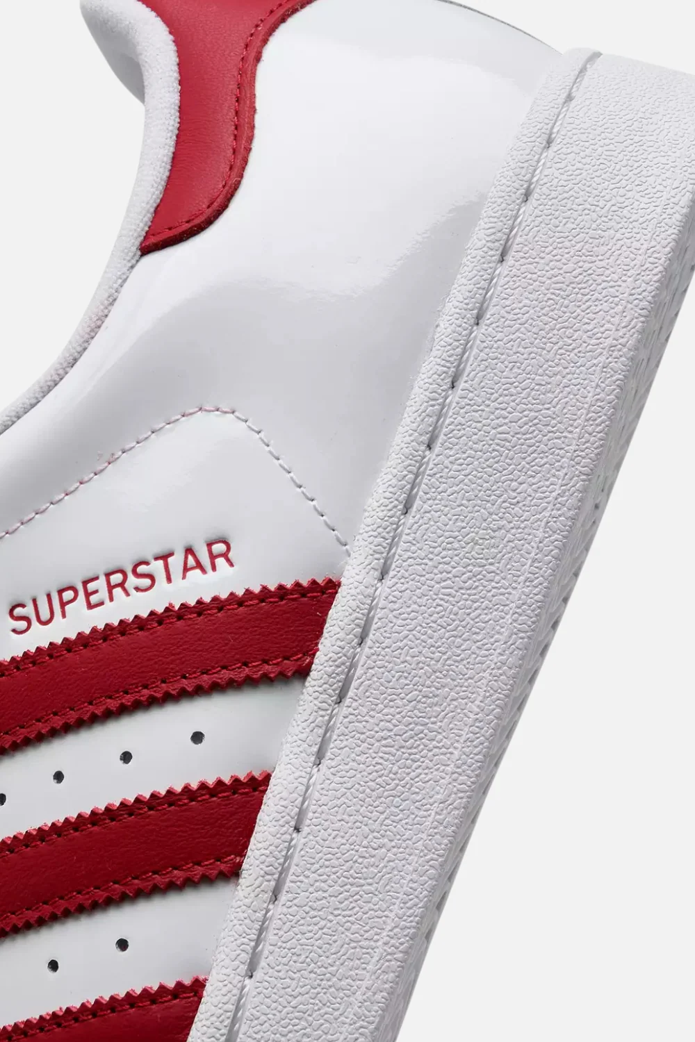 Men's Adidas Superstar II Leather Sneakers in Victory Red - Image 3
